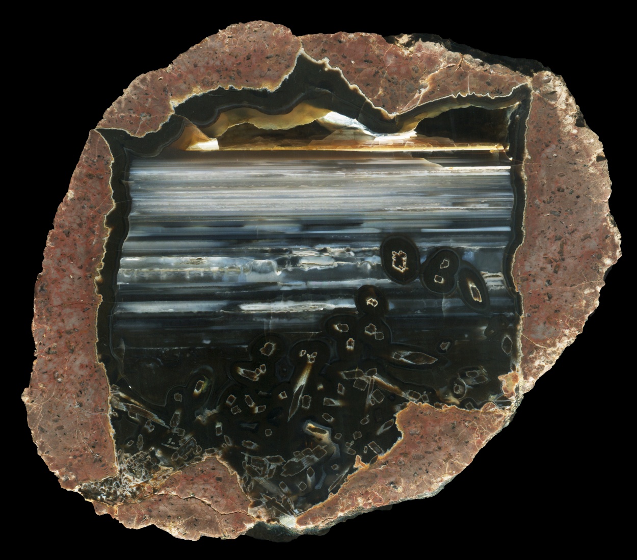Large Susuz Thunderegg with Waterlines and Sagenite