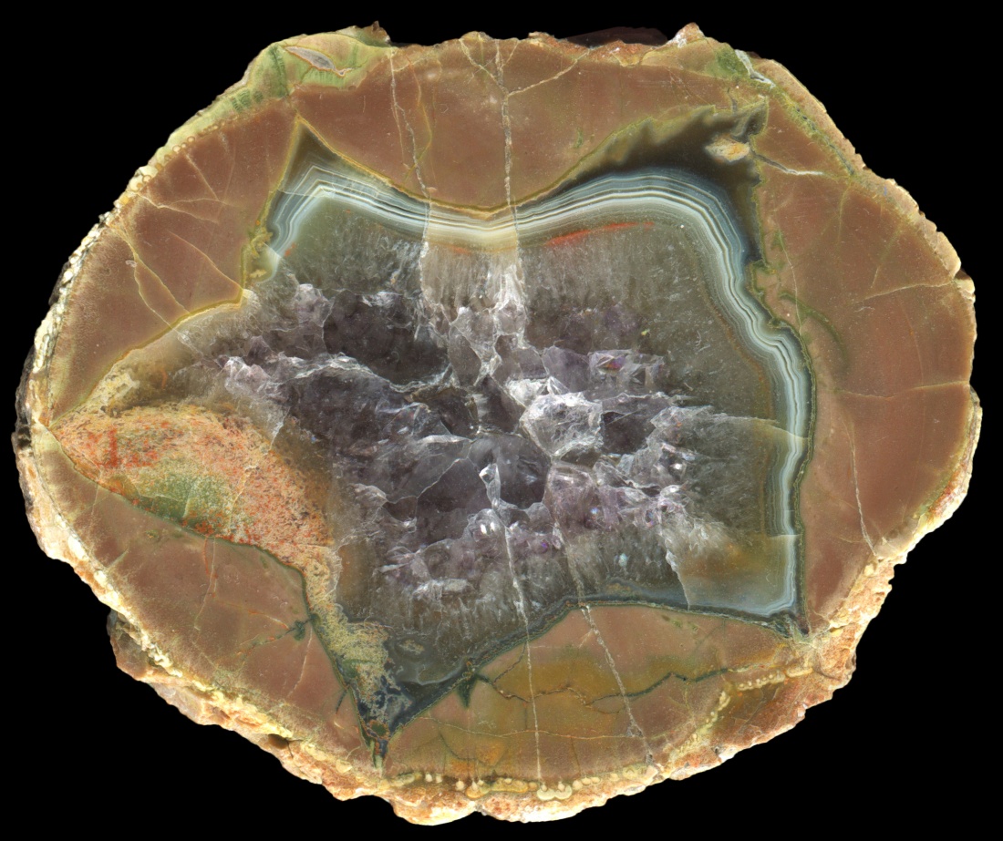 Brown Mount Hay Thunderegg with Amethyst