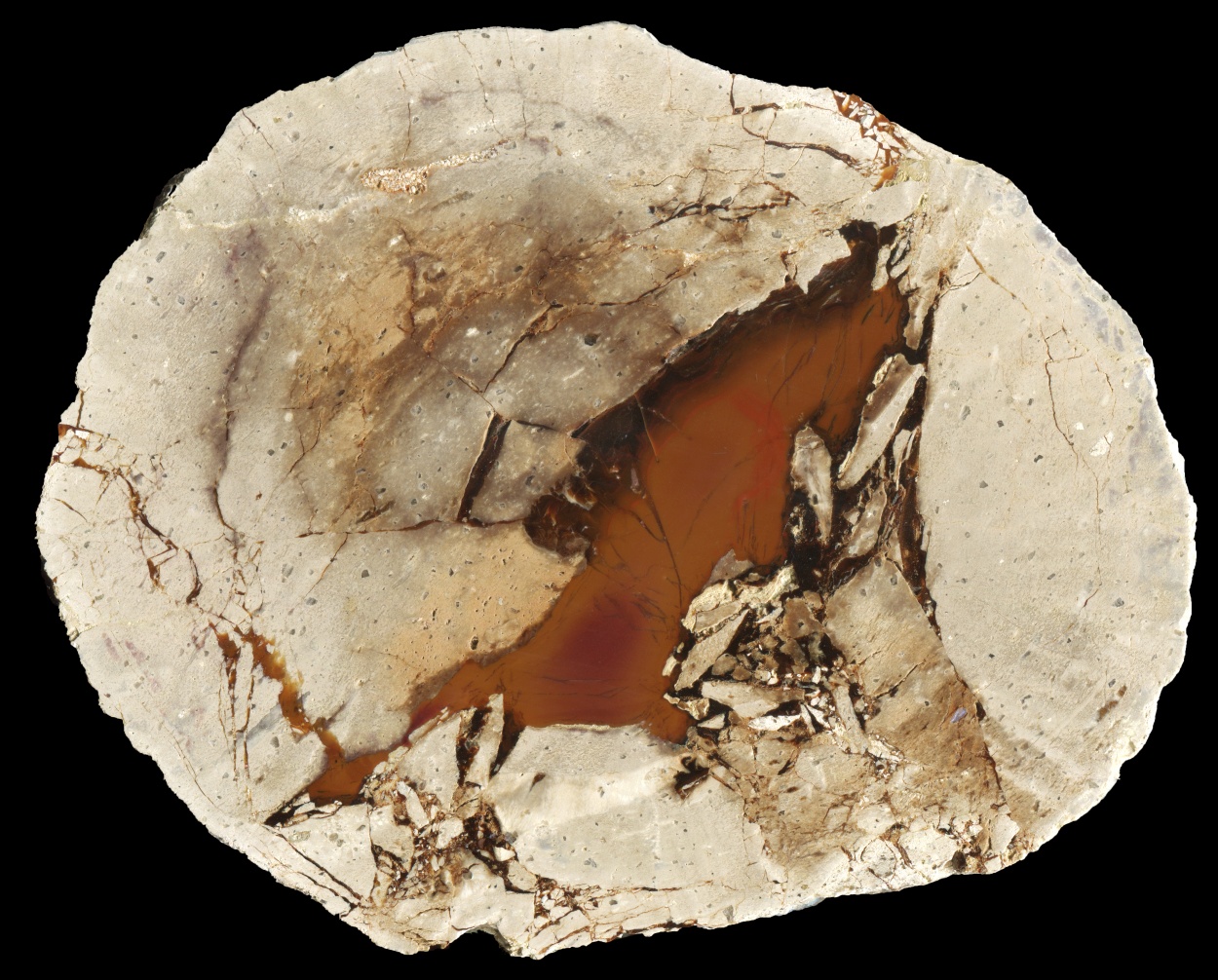 Large Fengning Thunderegg with Orange Jasper