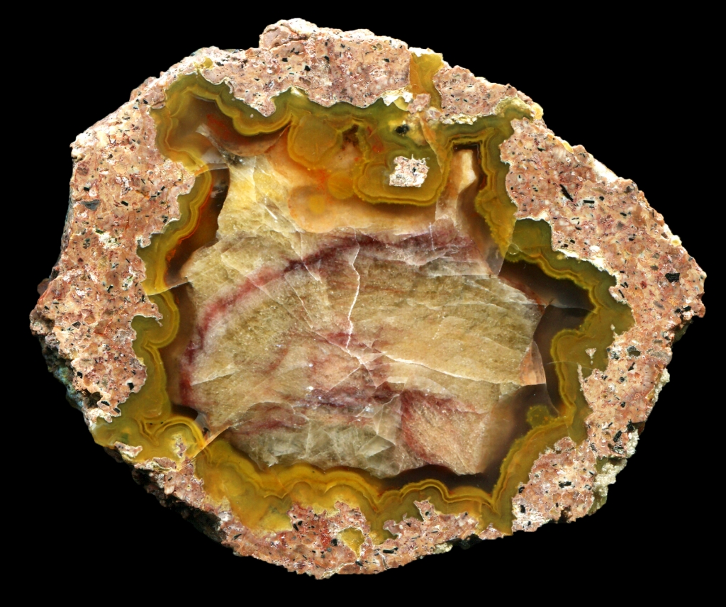 Lvjiazhuang Thunderegg with Beautiful Coloured Calcite