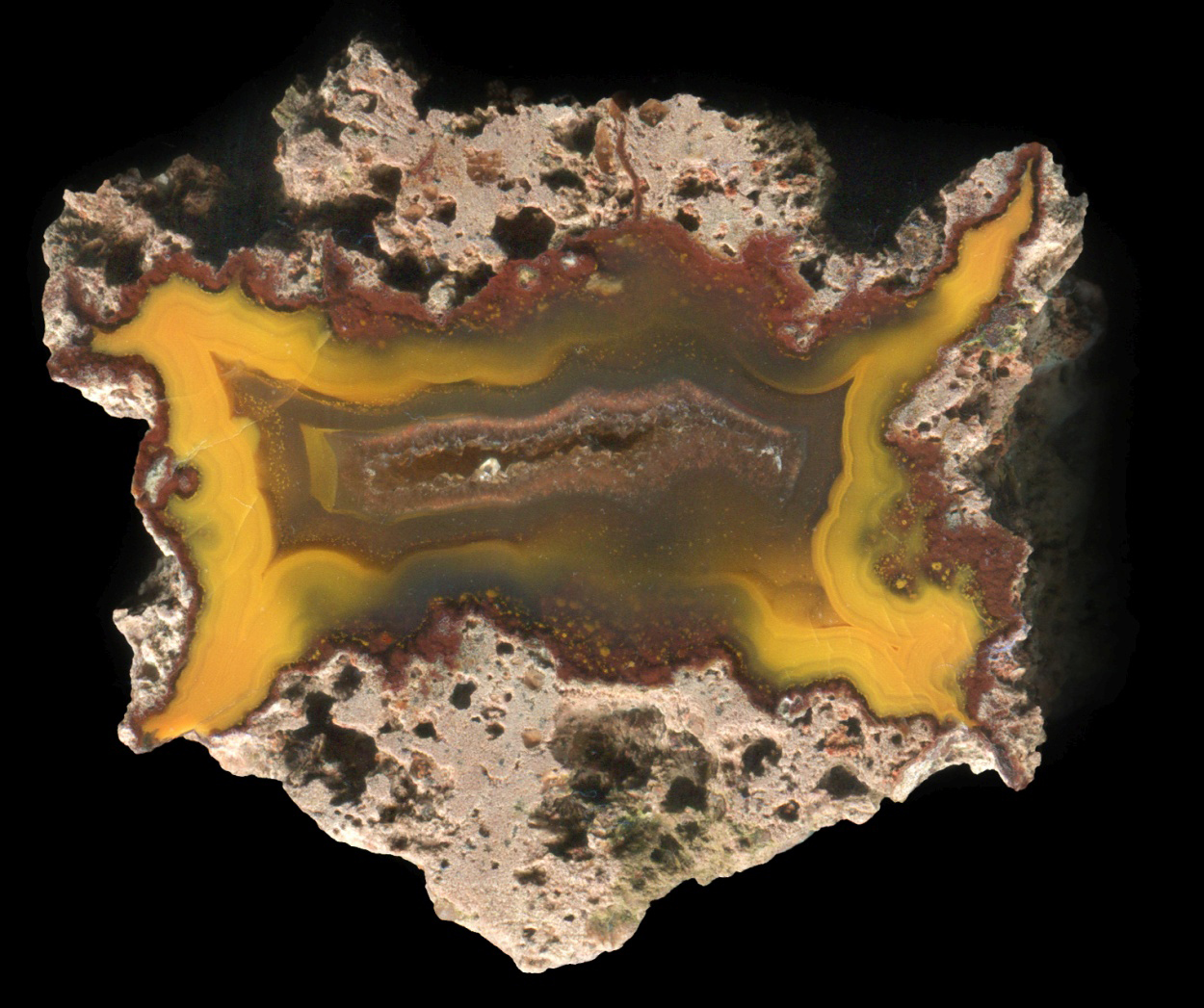 Weathered Pujiang Thunderegg with Yellow Agate
