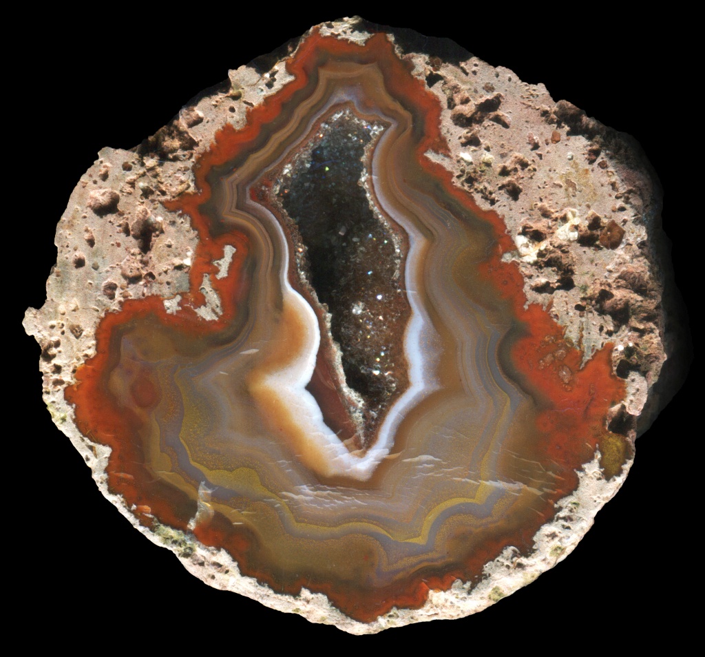 Colourful Pujiang Thunderegg with Banded Agate