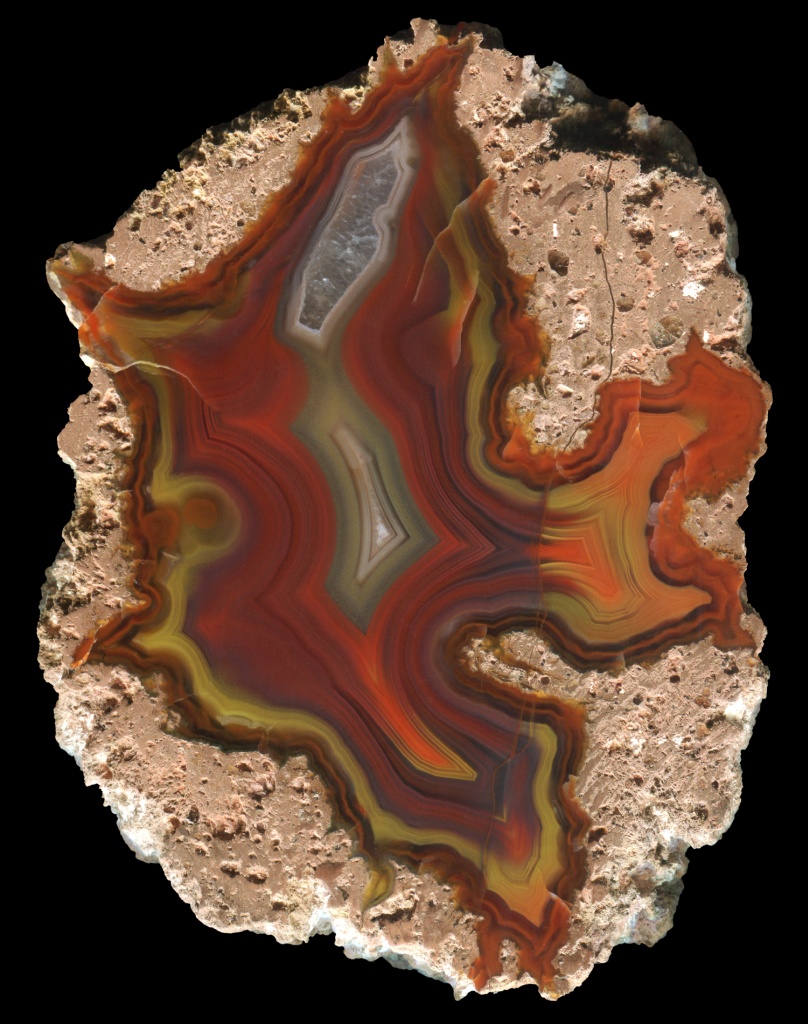 Pujiang Thunderegg with Spectacular Banded Agate