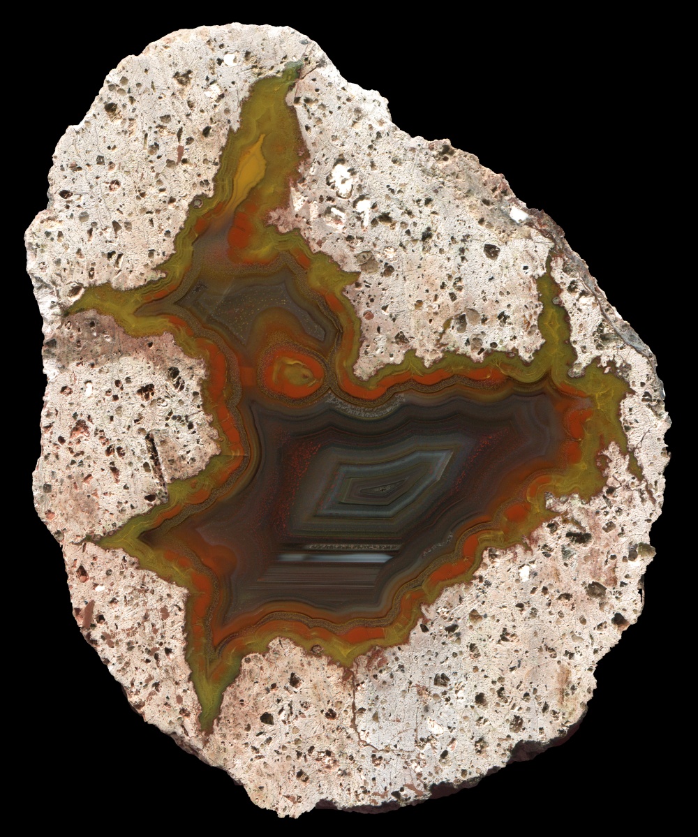 Larger Pujiang Thunderegg with a Fine Orange and Brown Agate Core