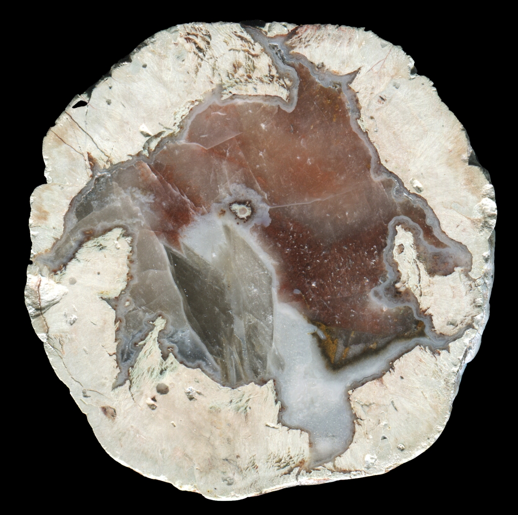 La Tour de Mar Thunderegg with a Beautiful Rosy Calcite Core