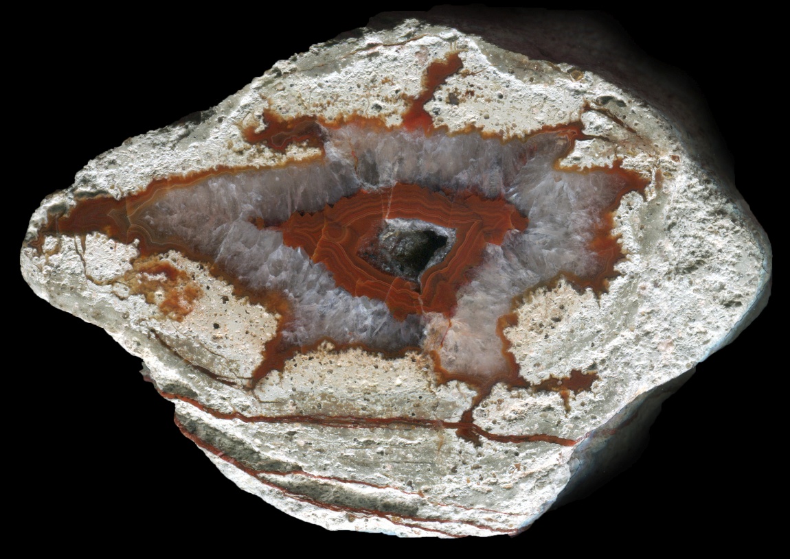 Larger Sailauf: Hartkoppe thunderegg with a Red Agate Floater