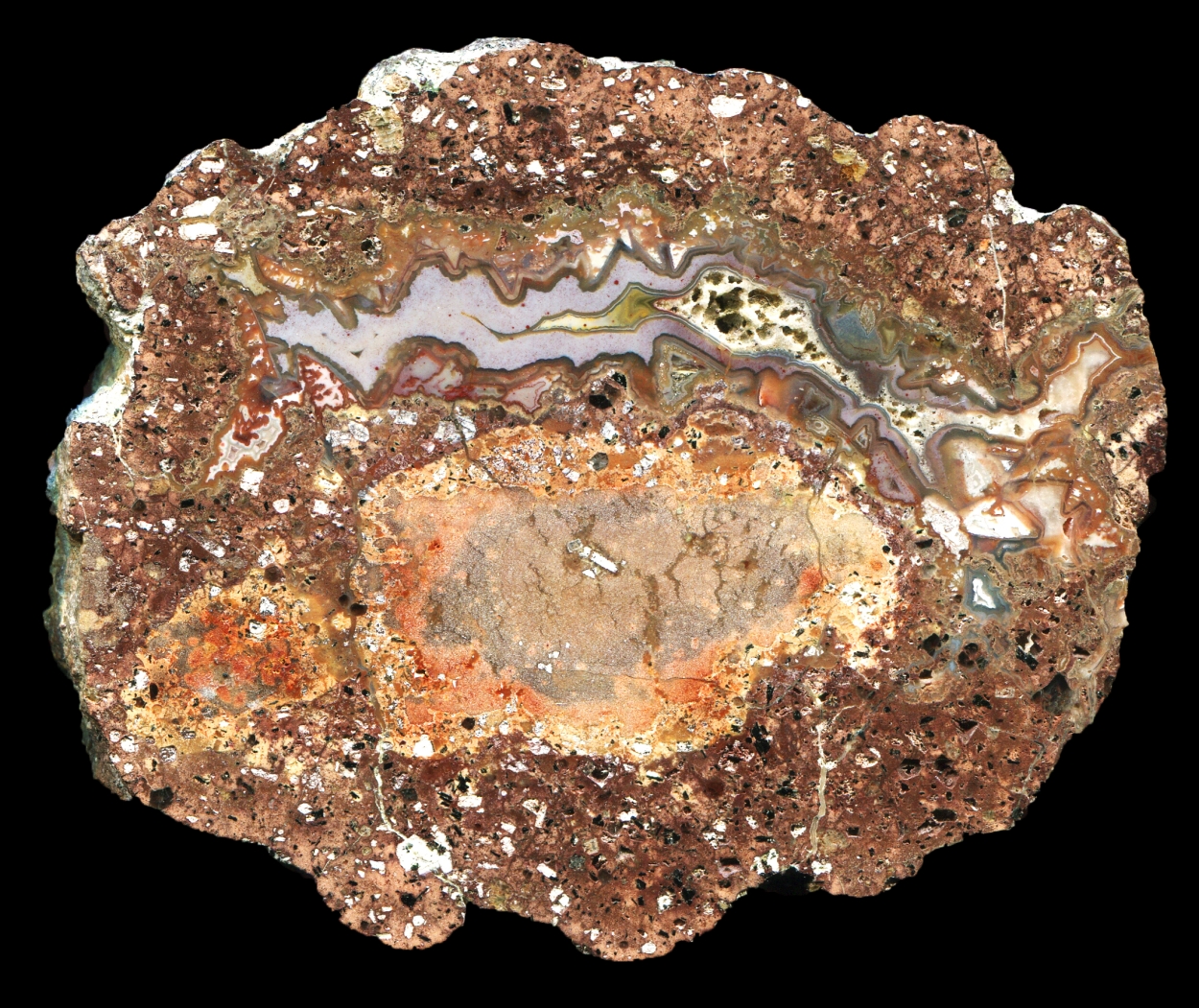Complex Burgstall Thunderegg with Pale Agate