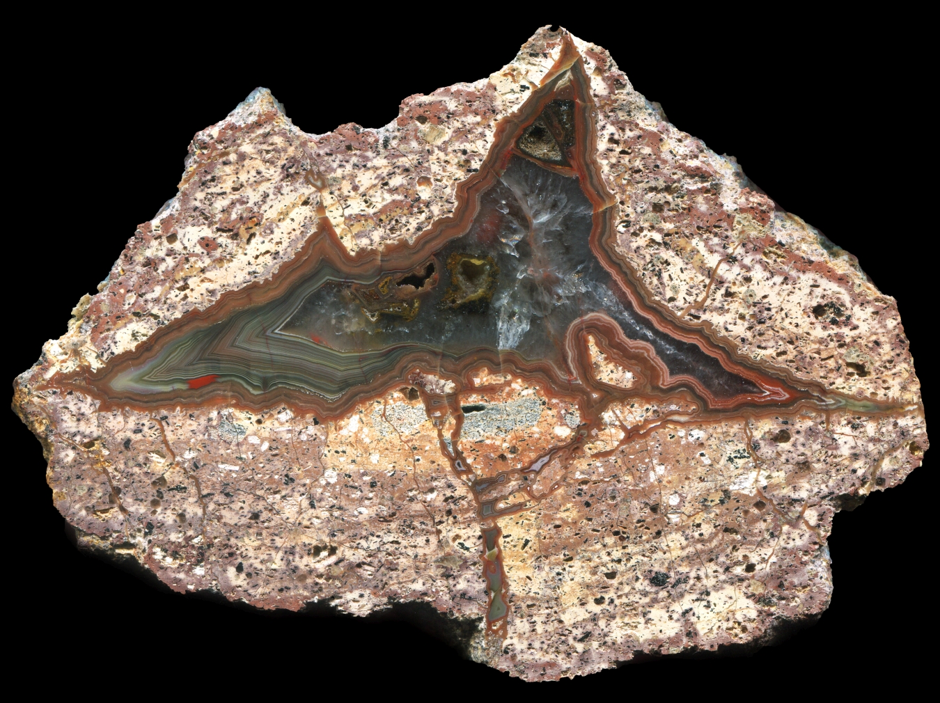 Beautiful Burgstall Thunderegg with Agate and Crystal