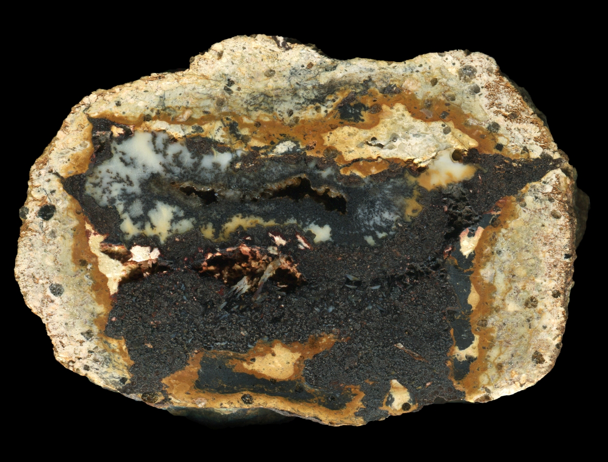 Complex Wingeshausen Thunderegg with Goethite and White