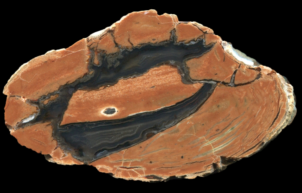 Simple Teufelskanzel Thunderegg with Dark agate