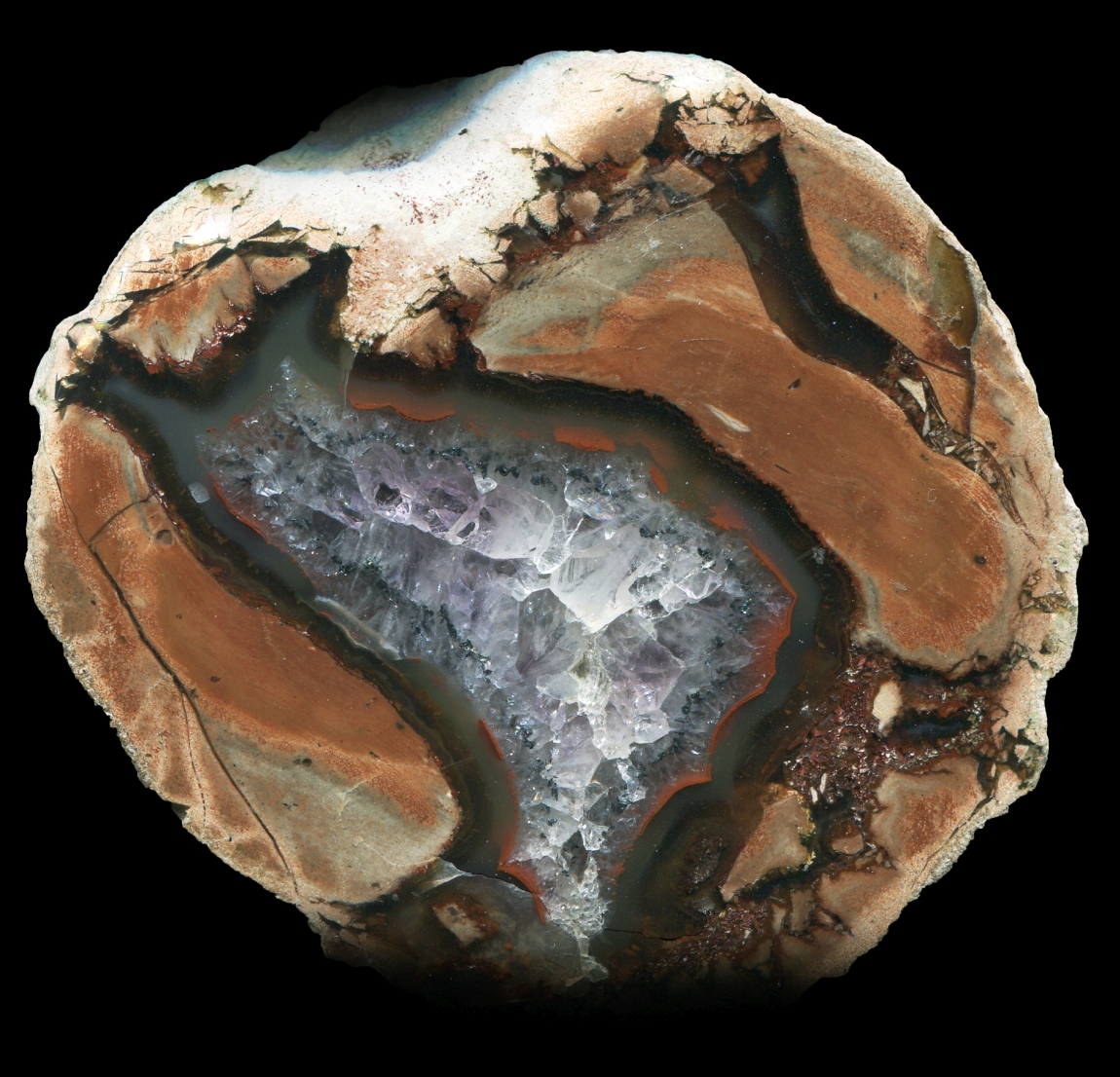 Teufelskanzel Thunderegg with Rare Amethyst