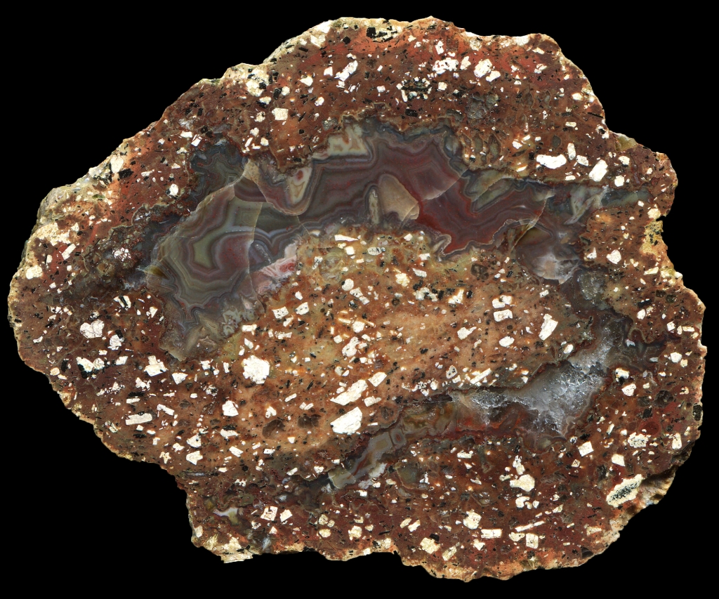 Bockwitz Thunderegg with Banded Agate and Psudomorphs