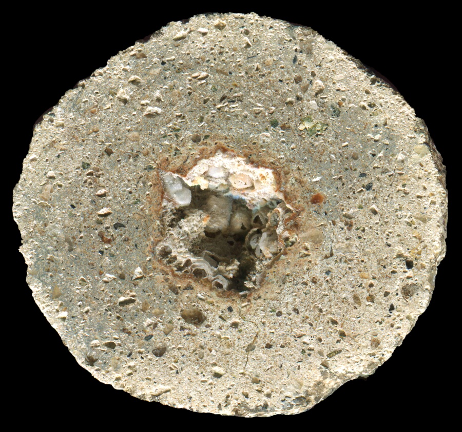 Chemnitz-Altendorf Thunderegg with Spherical Mineral Growths
