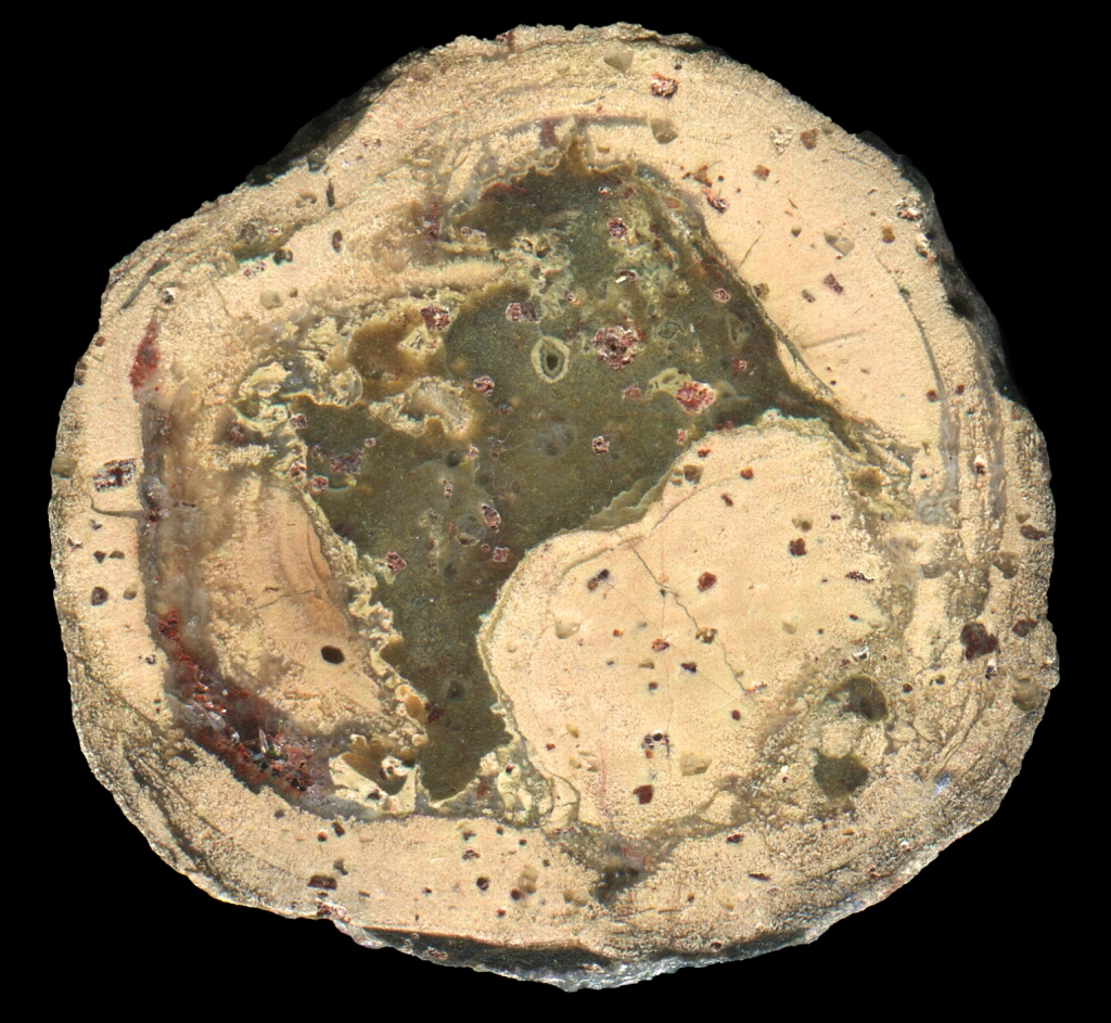 Schmiedeberg by Dippoldeswalde Thunderegg with Green Mud Core and Pink Speckles