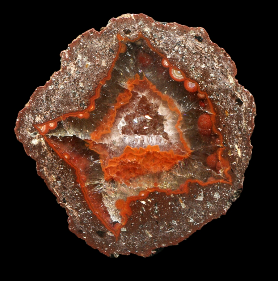 Lovely Small St Egidien Thunderegg with Orbs and a Darker Matrix