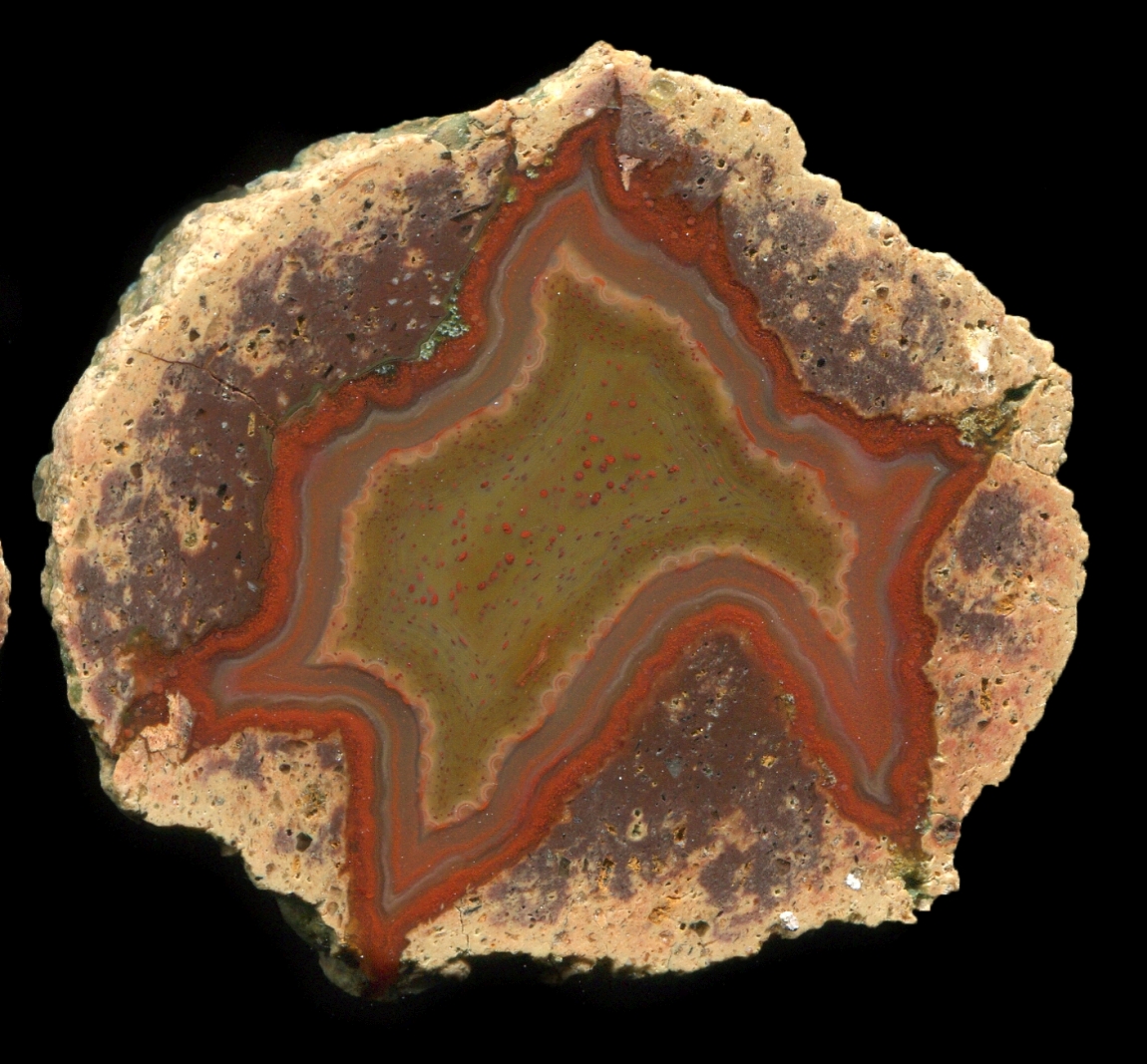 Small but almost Perfect St Egidien Thunderegg with Yellow agate