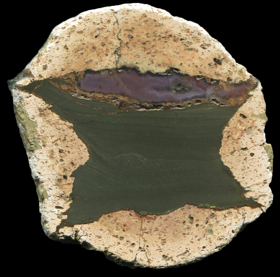 St Egidien Thunderegg with Green Silicified Mud