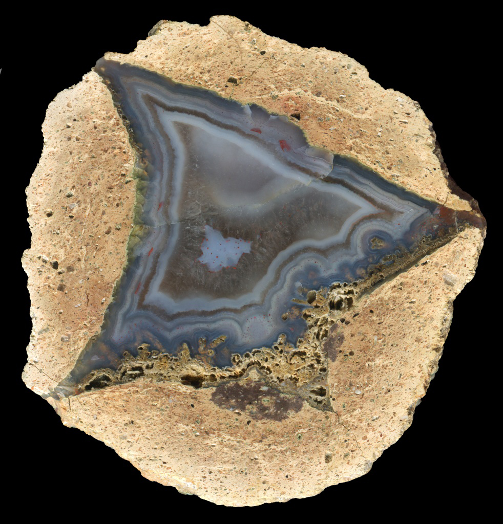 Larger St Egidien Thunderegg with a Fine Pale Agate and Crystal Core