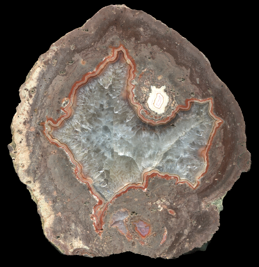 Beautifuil Baumgartental Thunderegg with Thin Agate and Quartz