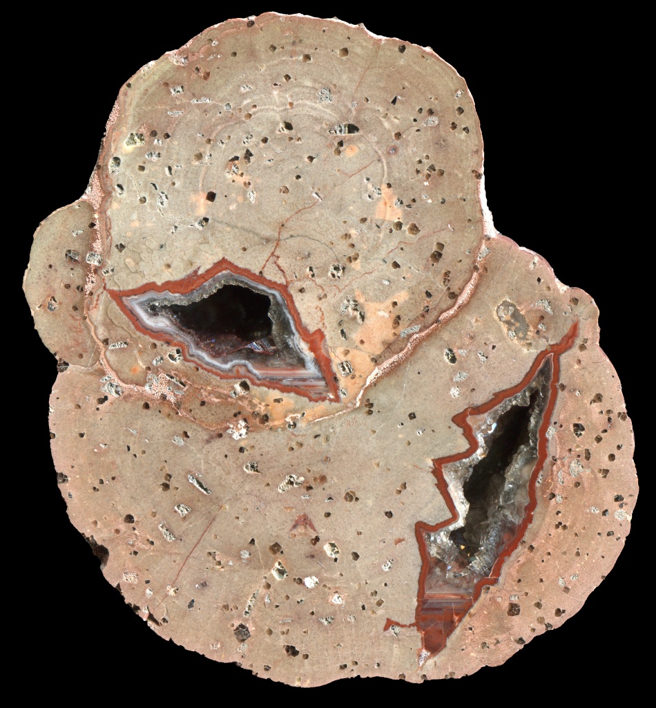 Regenberg Thunderegg with a Double Core of Red Agate