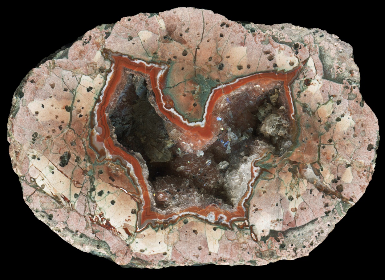 Wildcat Gorge Thunderegg with Red Agate in a Beautifully Patterned Matrix