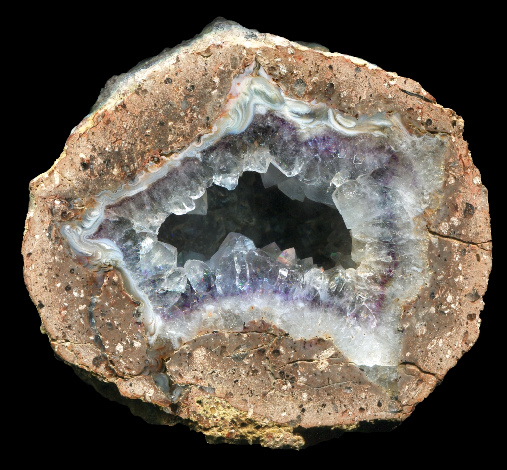 Zacatecas Thunderegg Geode withAmethyst and Cloud Agate