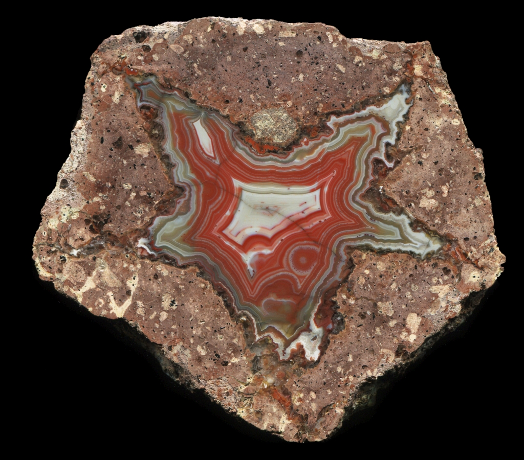Red and White Nowy Kościół Thunderegg - "Harlequin Stone"