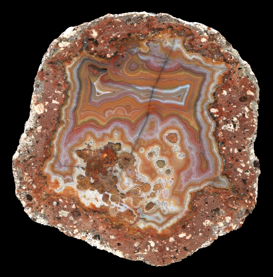 Beautiful and Complex Thunderegg from "the Wood Half Way Up the Mountain"