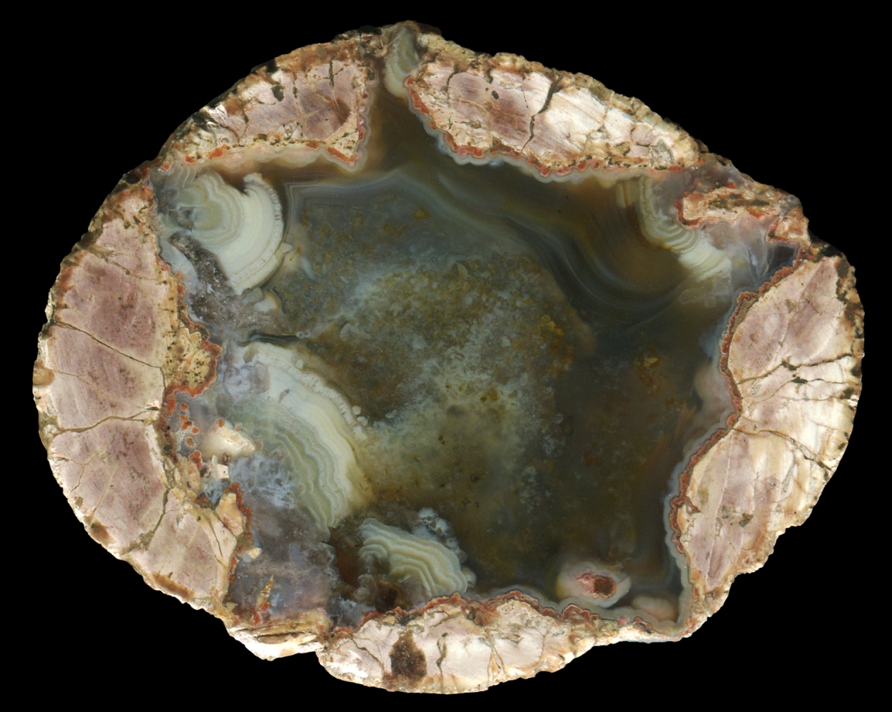 Priuralskoe Bed 1 Thunderegg with a Complex Core
