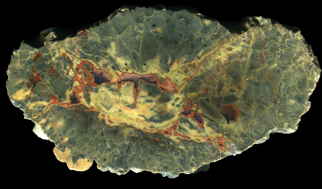 Beautiful Tarbaljay Thunderegg with Green and Red