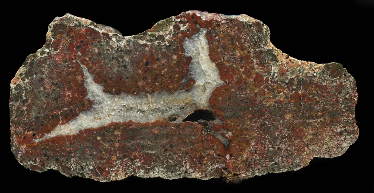 Red Chukotka Thunderegg with Quartz