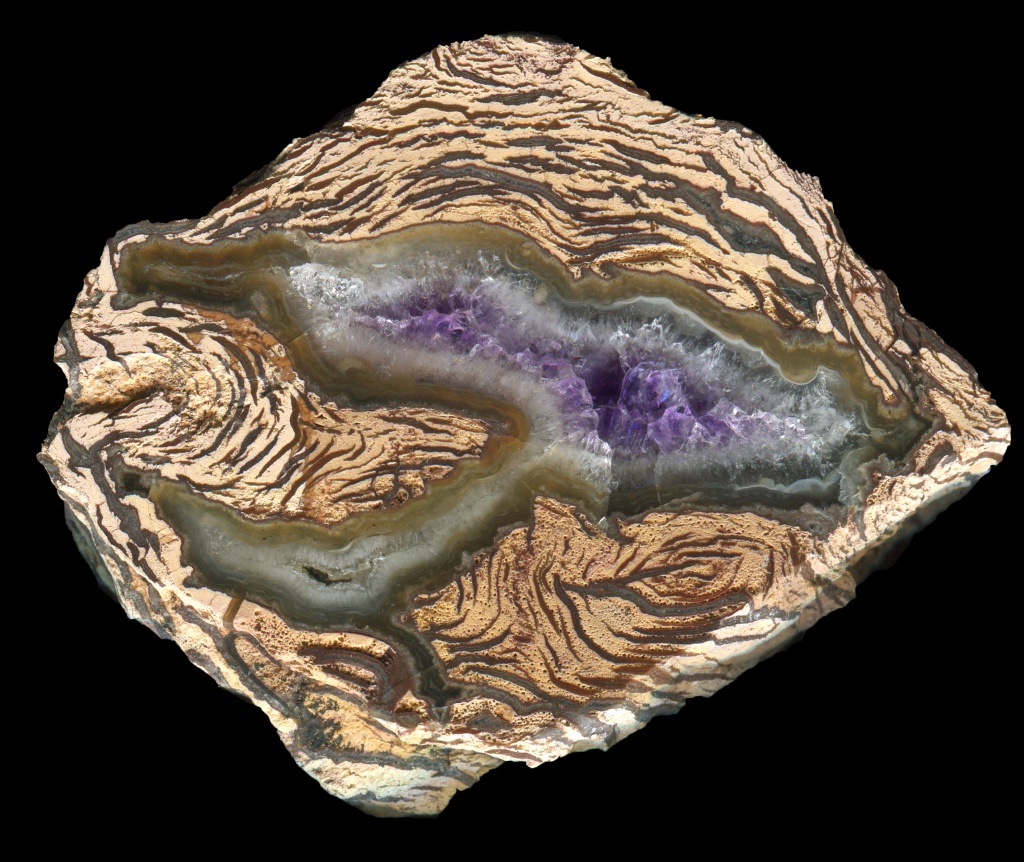 Smaller Emirler Village Rhyolite Transitional Nodule with Amethyst