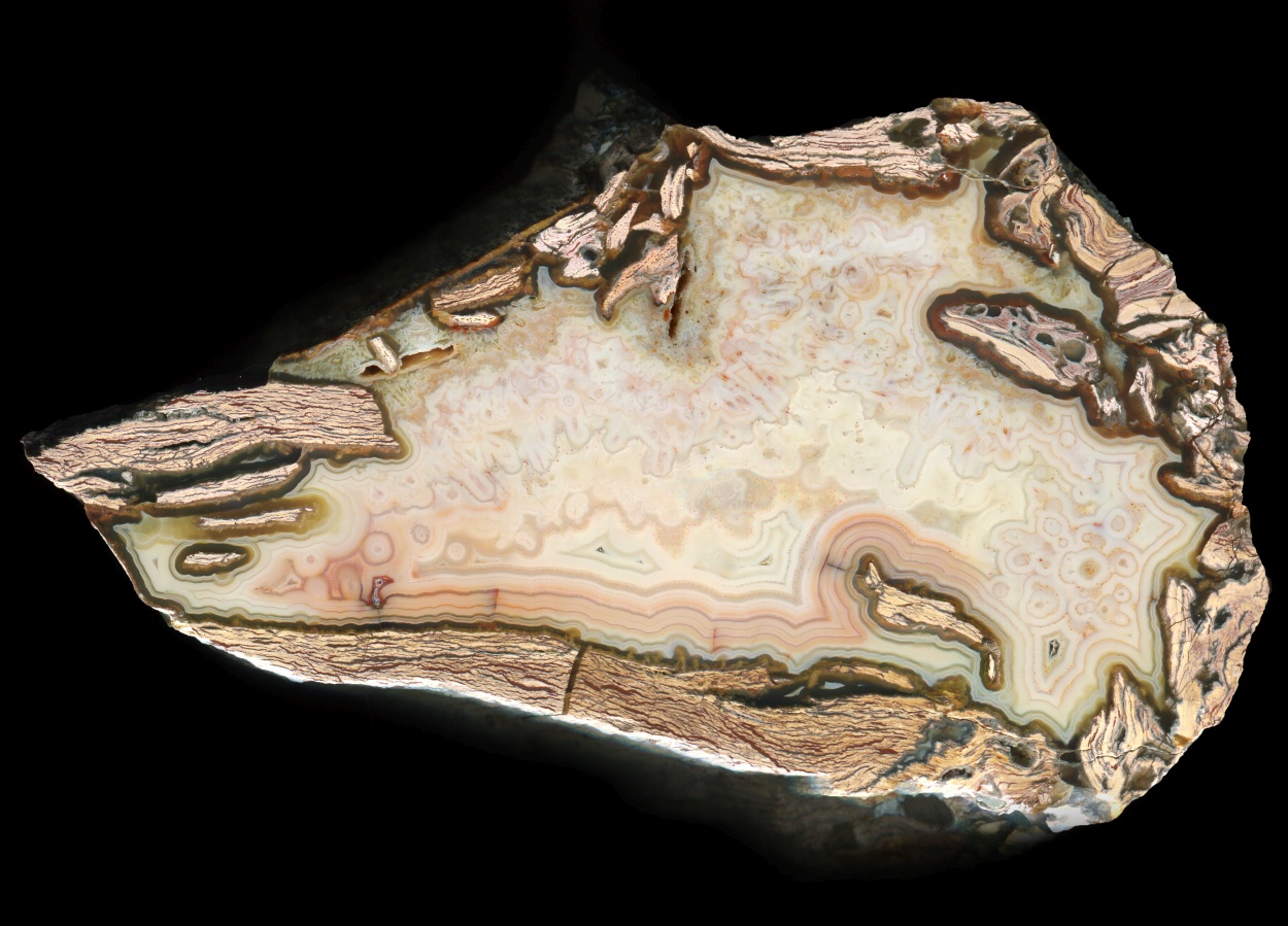 Emirler Village Rhyolite Transitional Nodule with Intricate Pale Agate