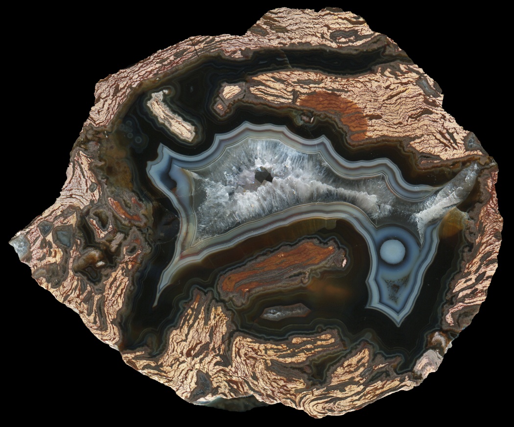 Grand Emirler Village Rhyolite Transitional Nodule with Dark Agate and Quartz