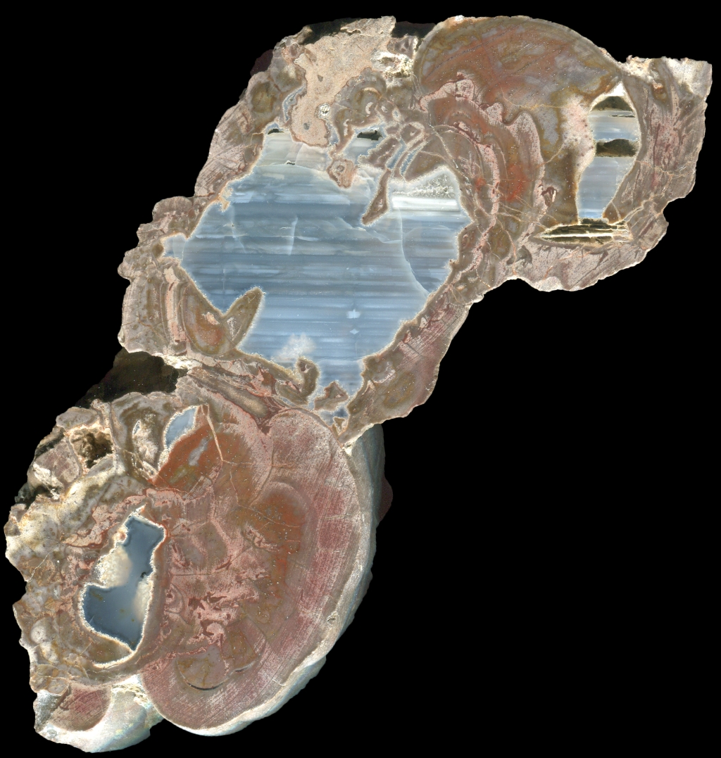 Unknown Thunderegg with red Cloud Agate "Mexico"