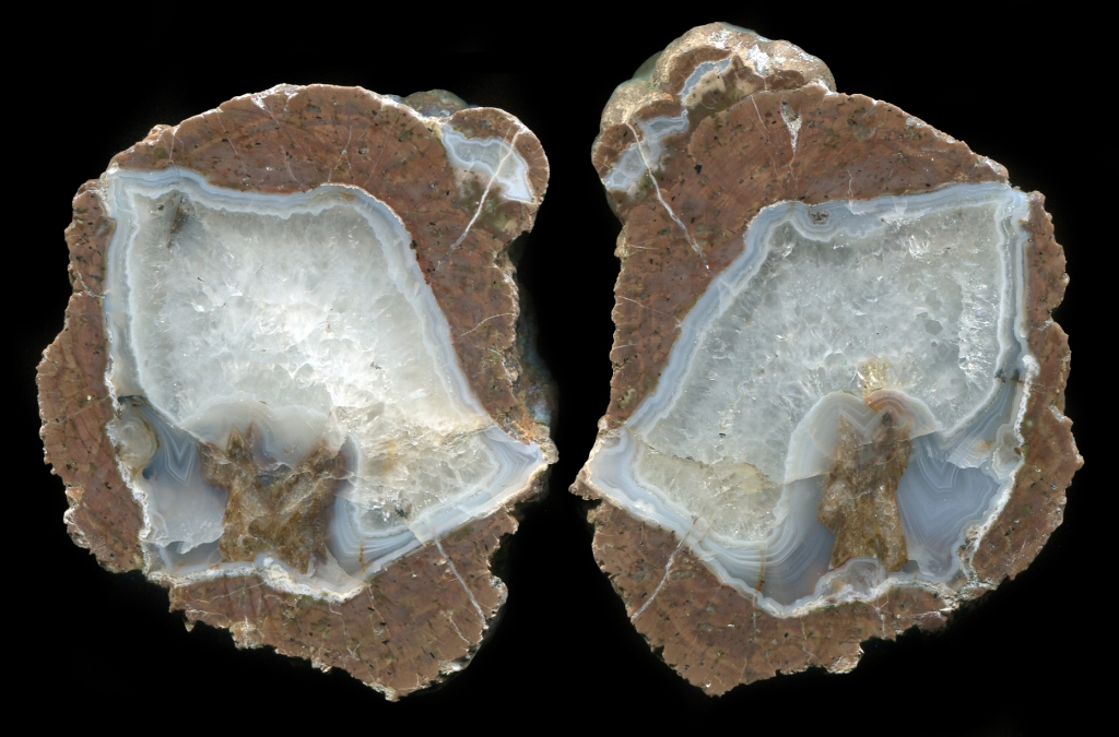 Road's End Thunderegg Pair with Crystal