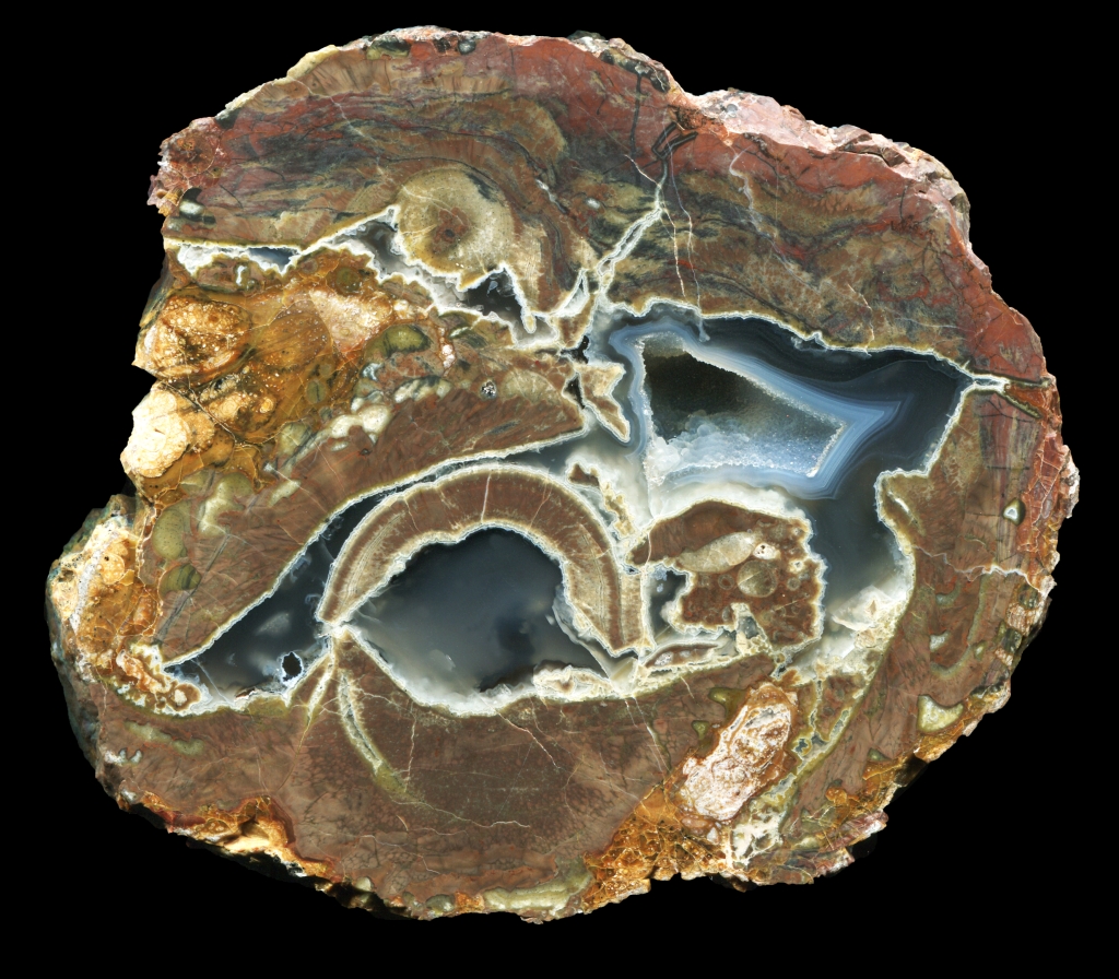 Large and Complex Rockhound State Park Thunderegg with Intrusion