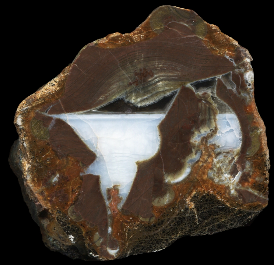 Small Rockhound State Park Thunderegg with Opal Floor.