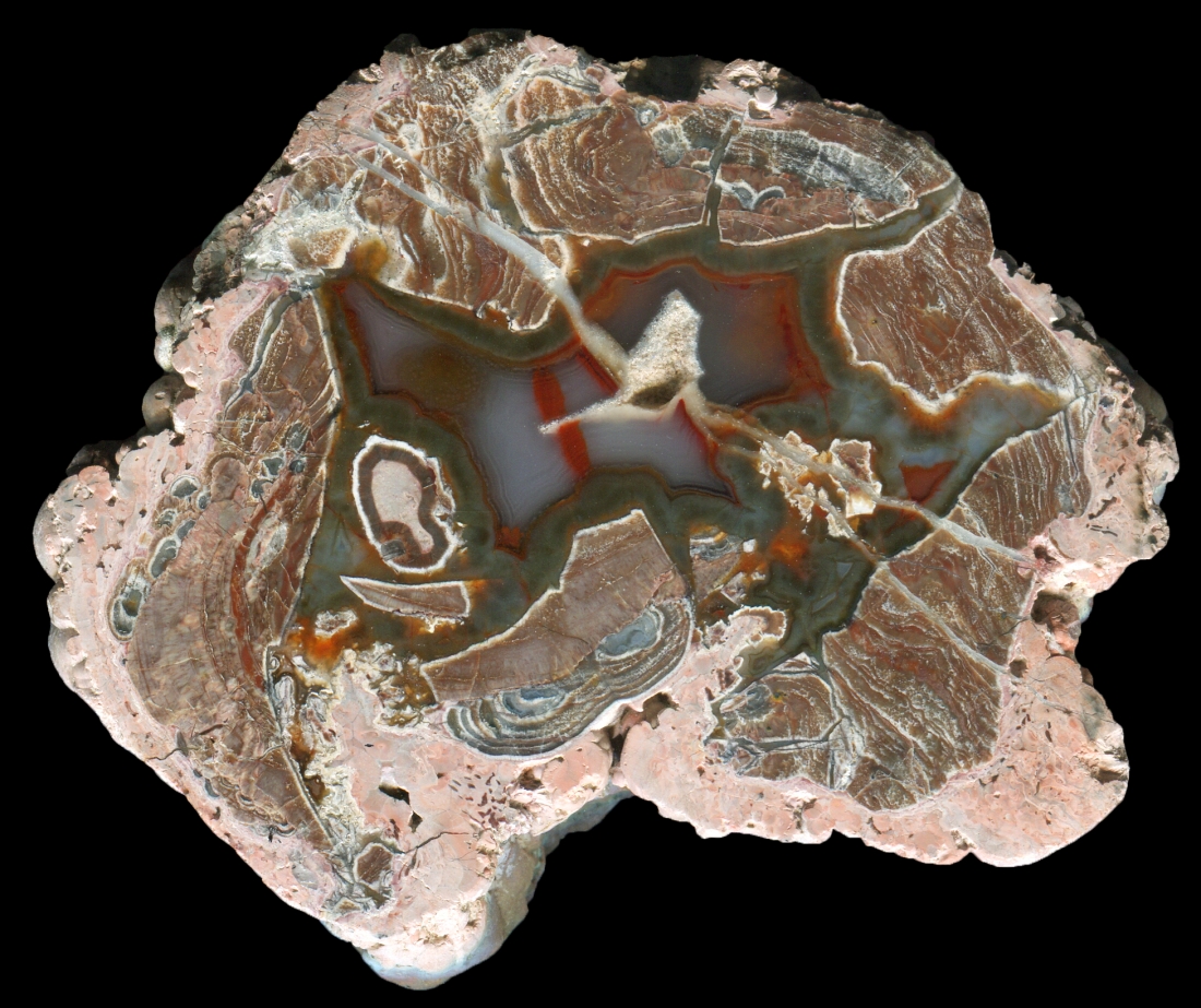 Blue Ridge Thunderegg with Colourful Agate