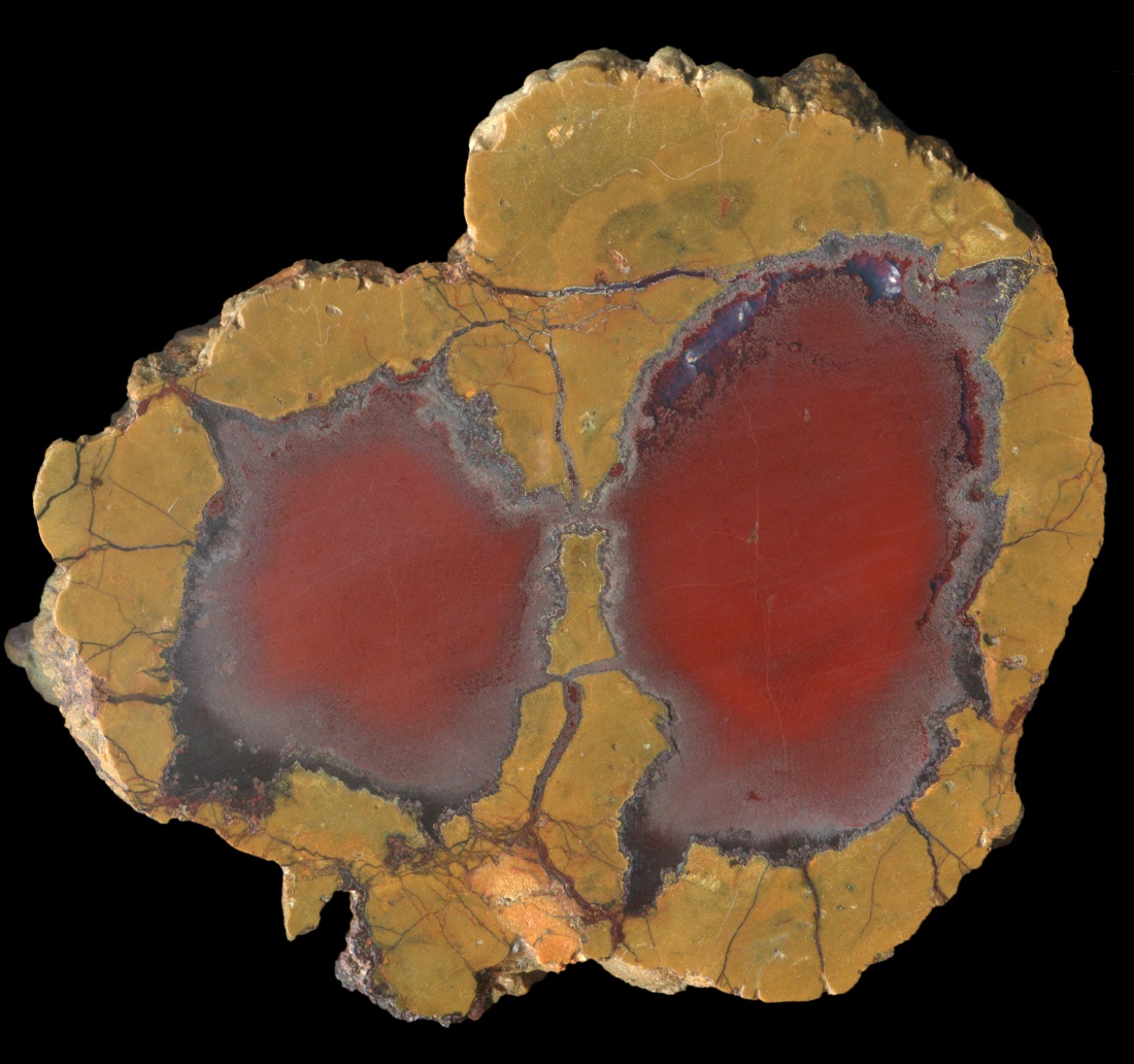 Opal Bed Thunderegg with Vivid Red Mineralisation
