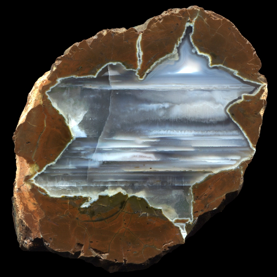 Specimen with Complex Waterline Agate