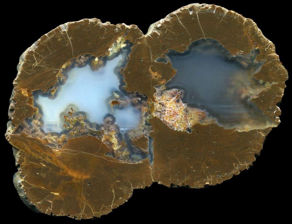 Double Wild Iris Thunderegg with Milky Agate