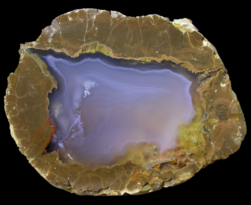 Simple Wild Iris Thunderegg with Milky Agate