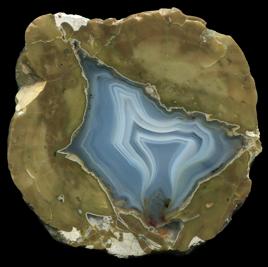 Simple Eddy Bed Thunderegg with Beautiful Swirled Agate