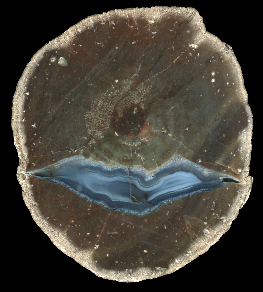 Big Blue Thunderegg with Bluish Agate