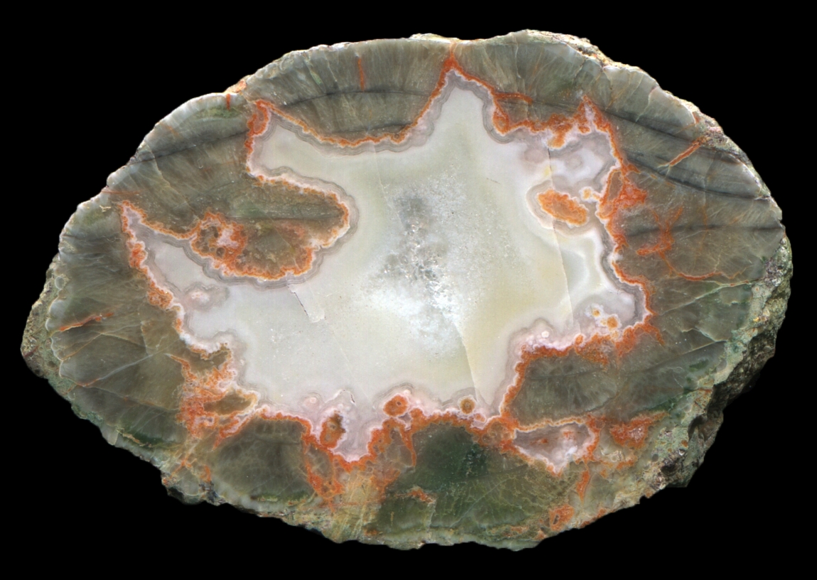 Naches River Bed #2 Thunderegg with Cream and Orange