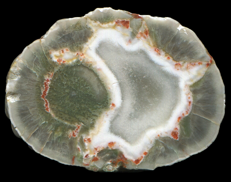 Naches River Bed #2 Thunderegg with White and Crystal