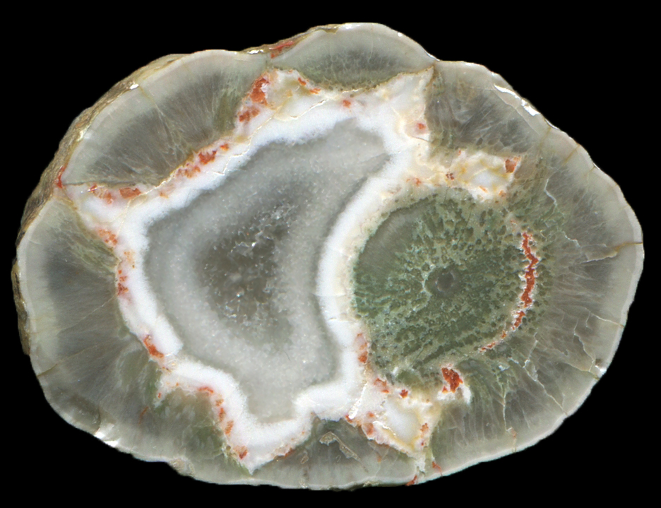 Naches River Bed #2 Thunderegg with White and Crystal