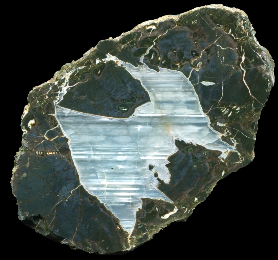 Larger Green White River Thunderegg With Waterlines