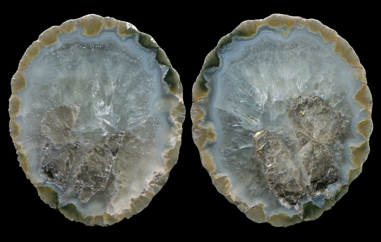 Little Naches River, Bed 2.5 Thunderegg with Quartz and Calcite